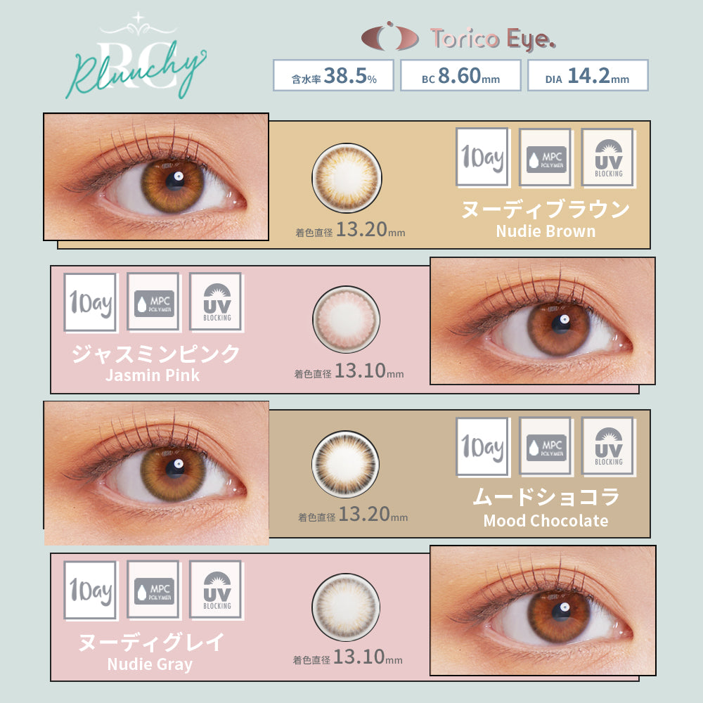 ルーシーワンデー ヌーディブラウン(Nudie Brown) Rluuchy oneday 1箱10枚入
